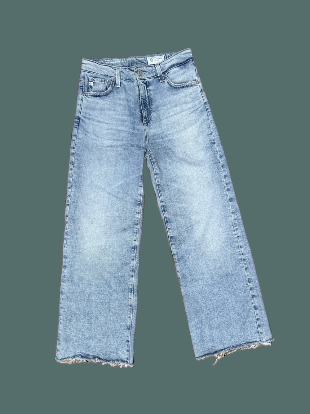 Adriano Goldschmied Saige Wide-Leg Crop High-Rise Jeans 25